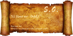 Silberer Odó névjegykártya